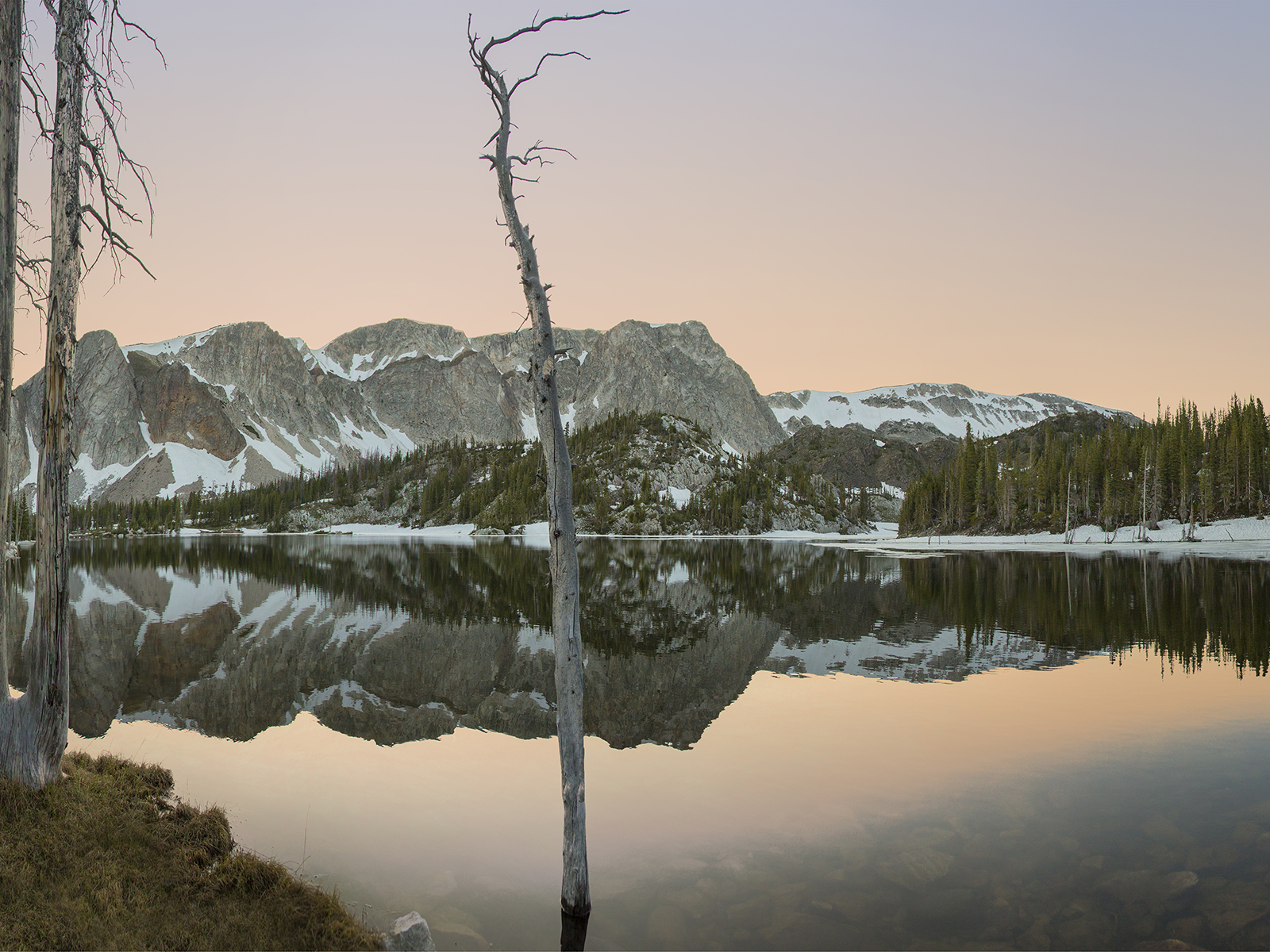 A still lake in the Medcine Bows