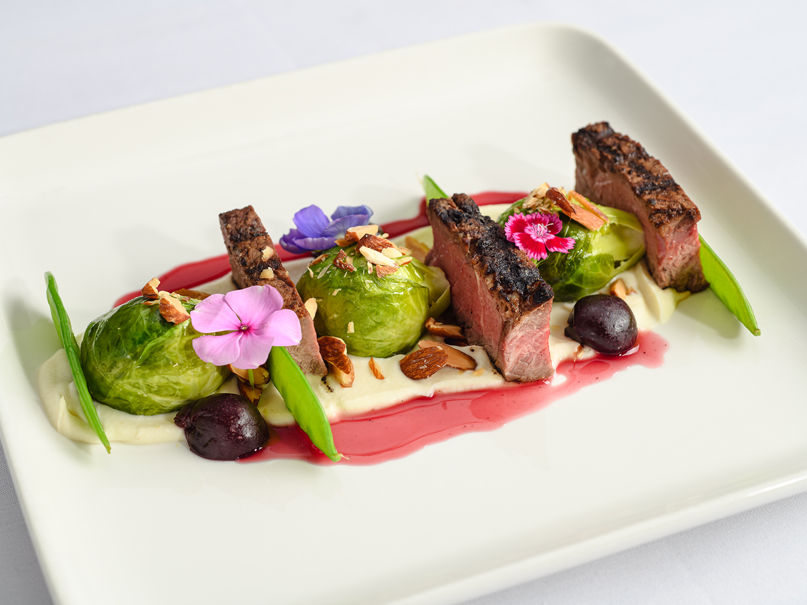 Peppermint grilled elk loin