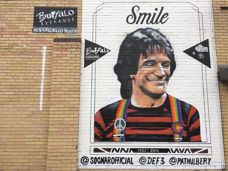 Robin Williams Smile mural