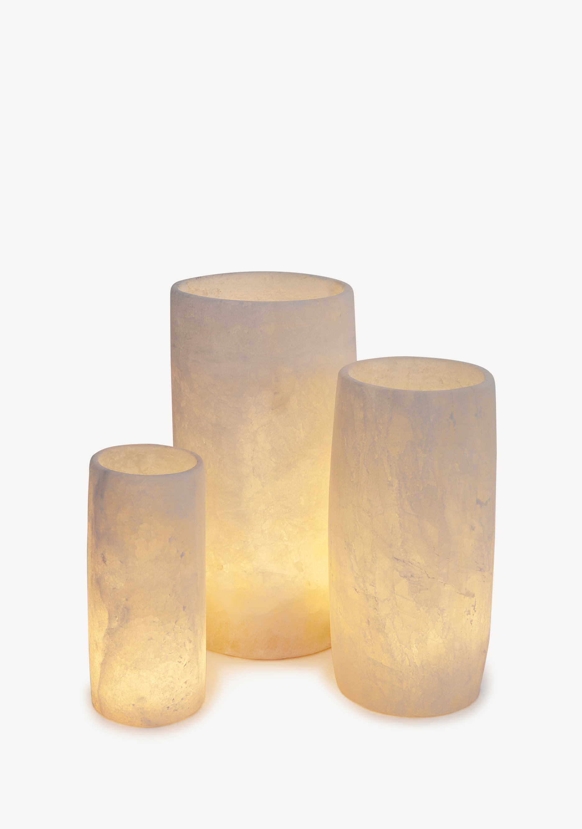 hygge alabaster candleholders