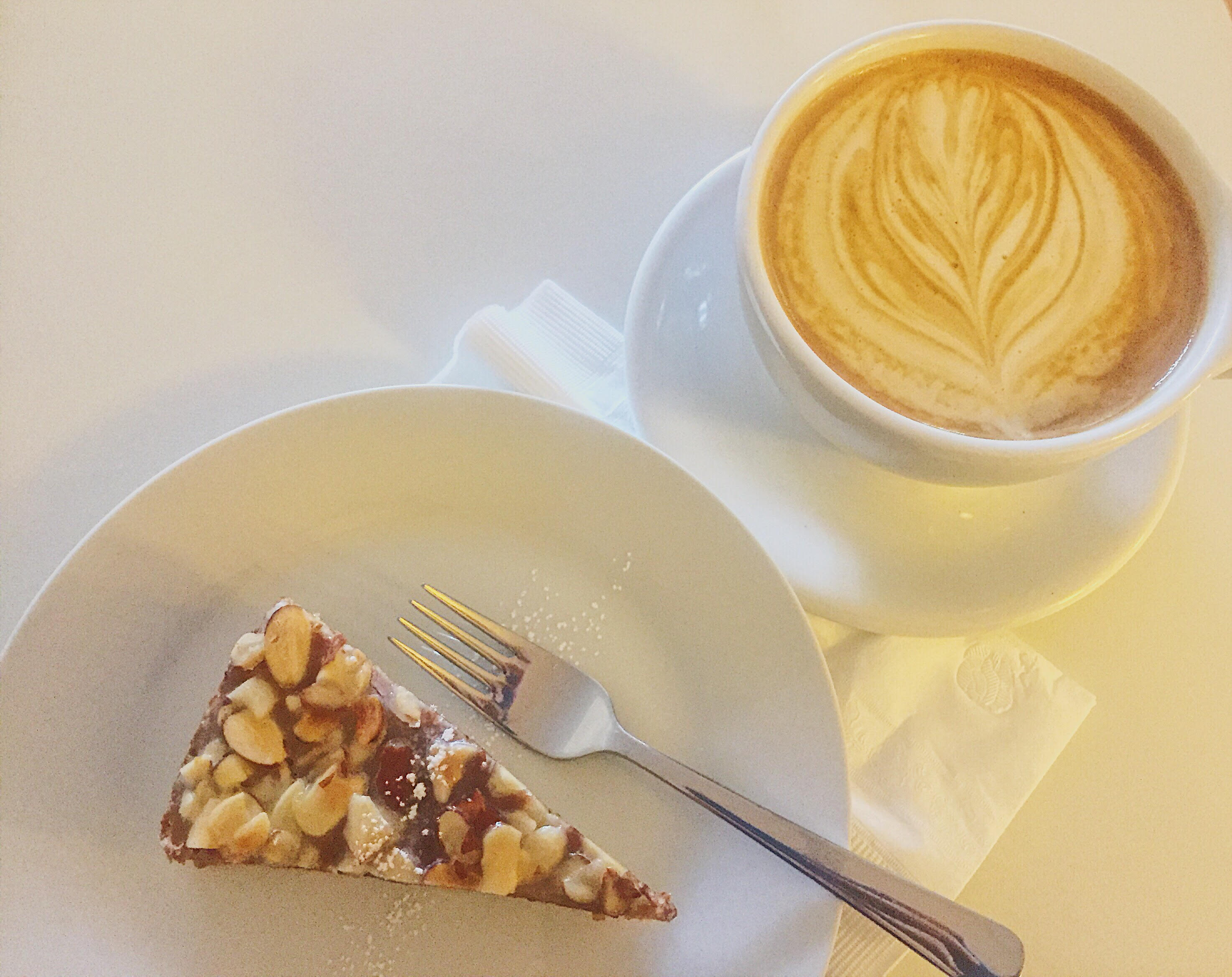 Spur Coffee Latte and Cake