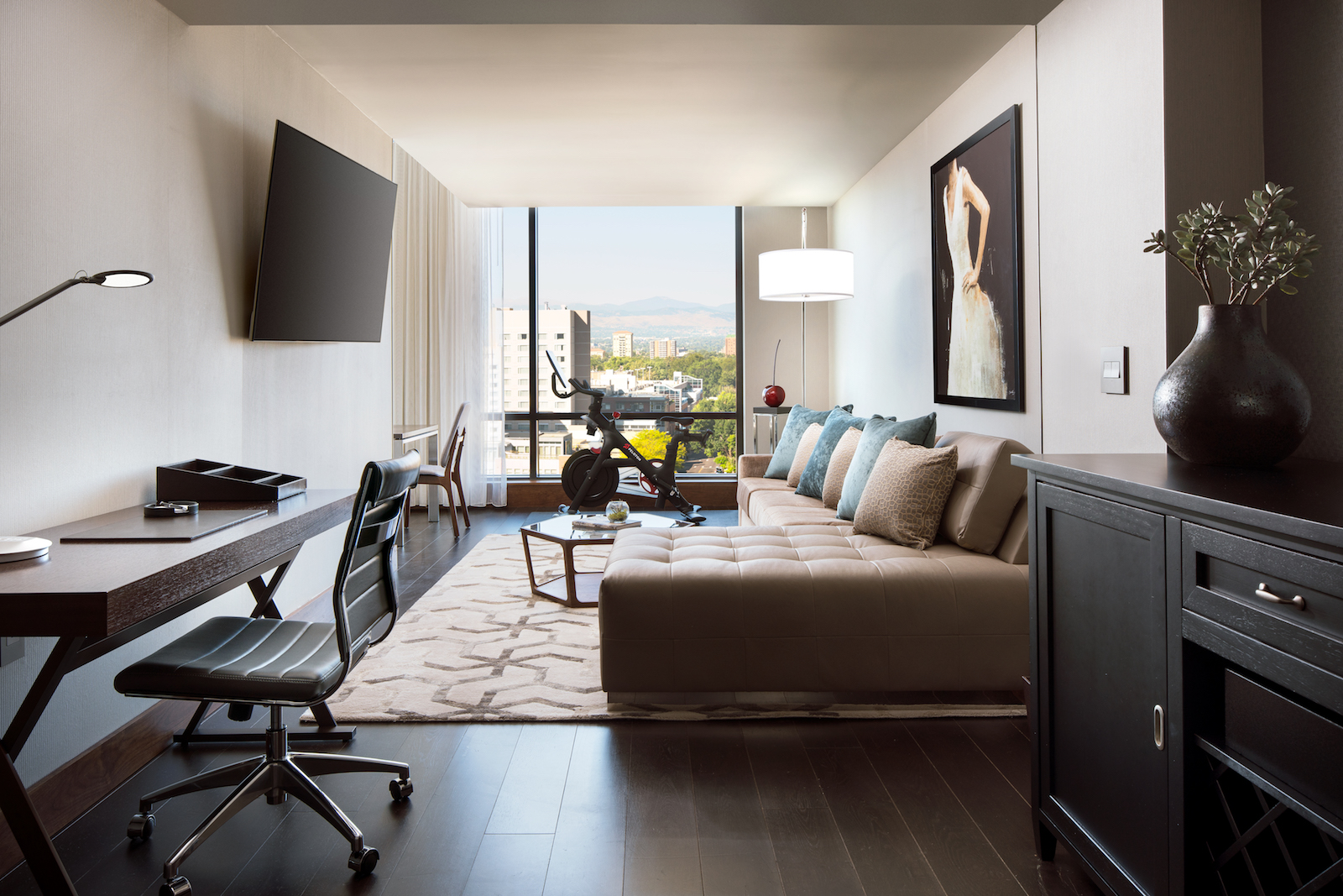 jacquard suite living room Photo courtesy of The Jacquard Hotel & Rooftop