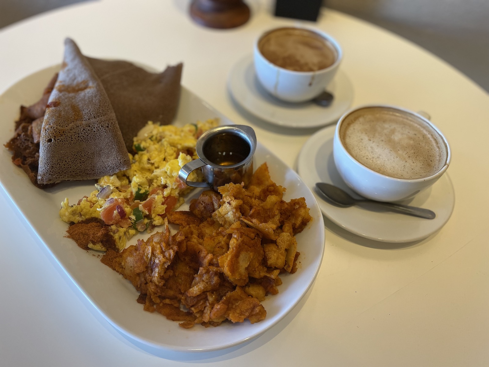 The Ethiopian breakfast platter at HiRa Patisserie