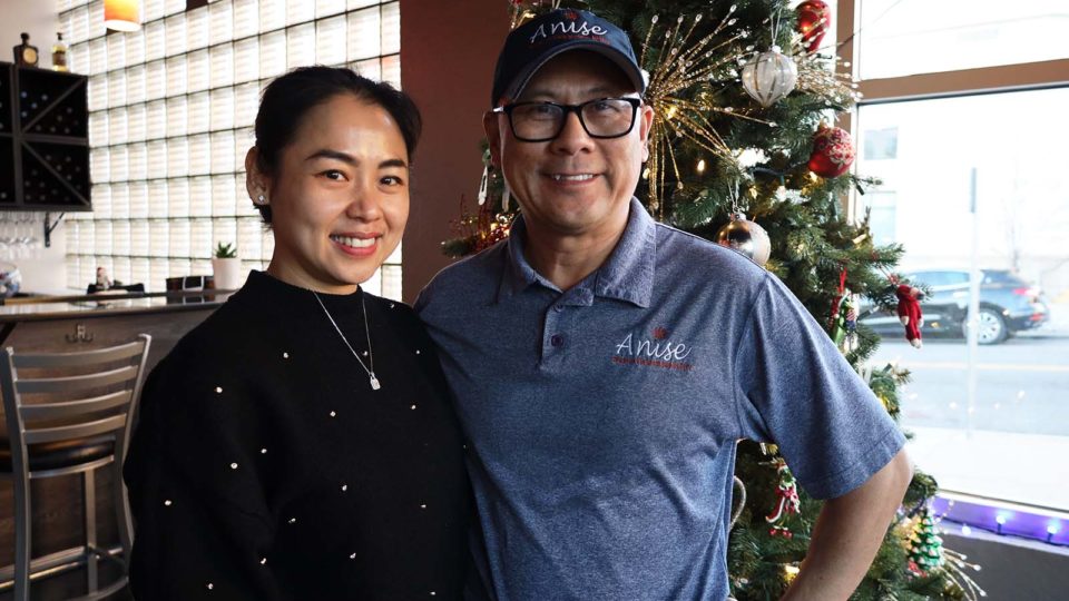 Quyen Tinh and Long Nguyen in Anise Vietnamese Eatery on Lincoln Avenue.