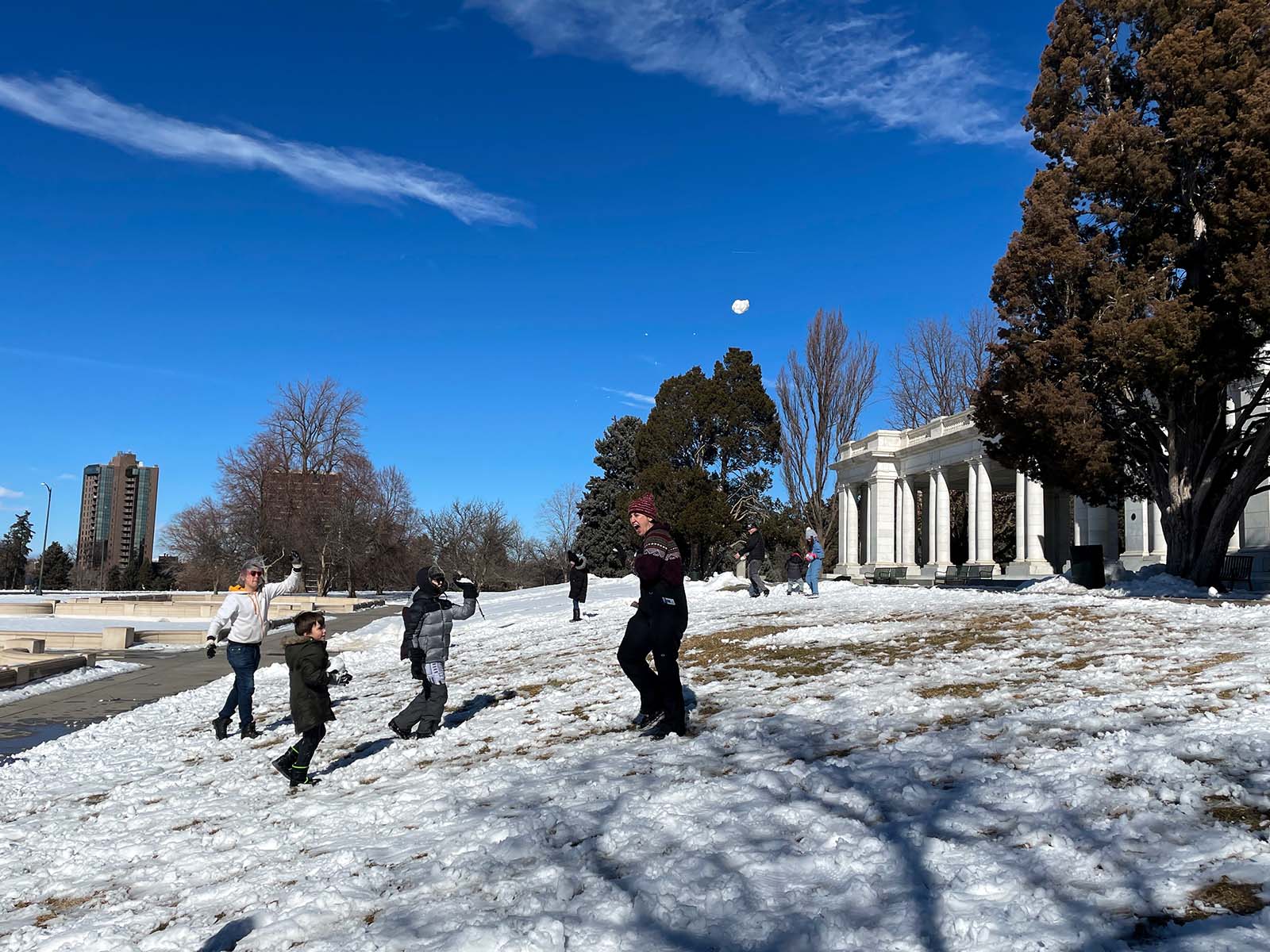 Strangers Are Gathering for Snowball Fights at Denver Parks