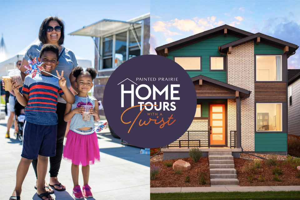 Families touring homes