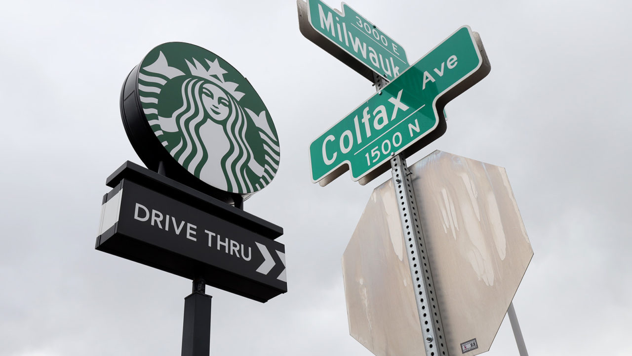First Starbucks to unionize on E Colfax Avenue and Milwaukee street.