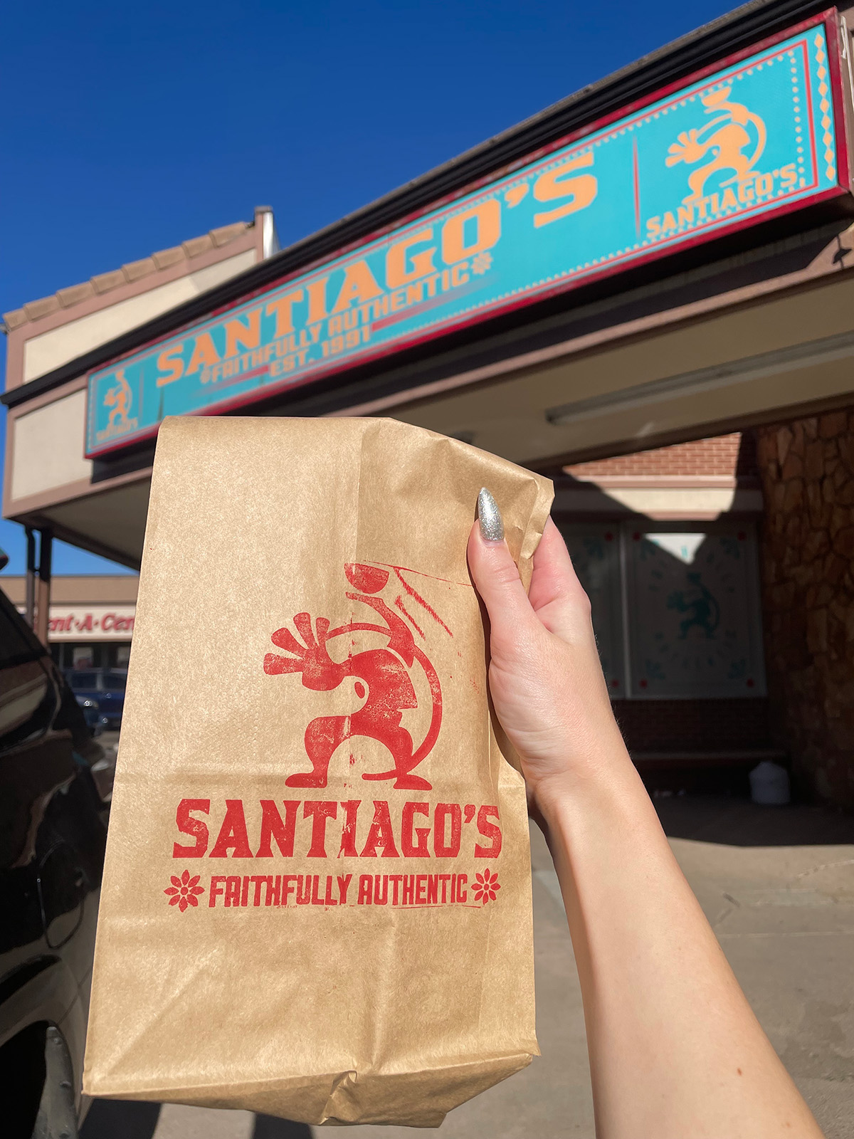 Brown bag from Santiago’s