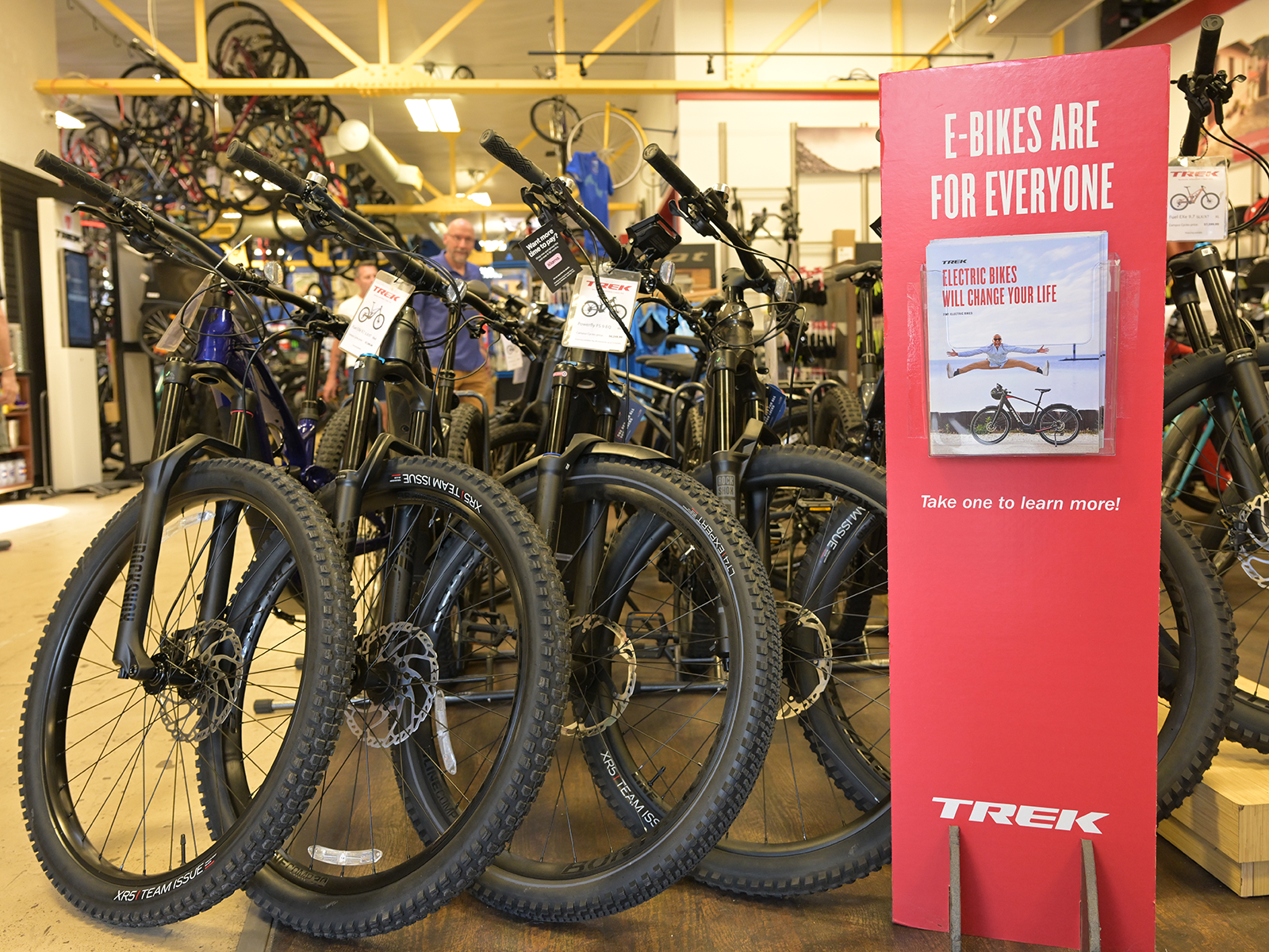 E-bikes for sale at Campus Cycles