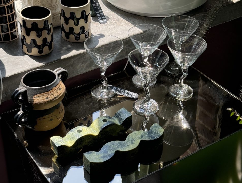 Glassware at Here in Heaven Vintage