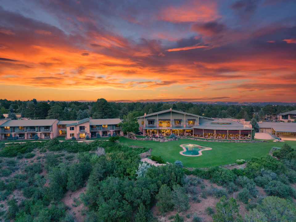 Garden of the Gods Resort and Club at dusk