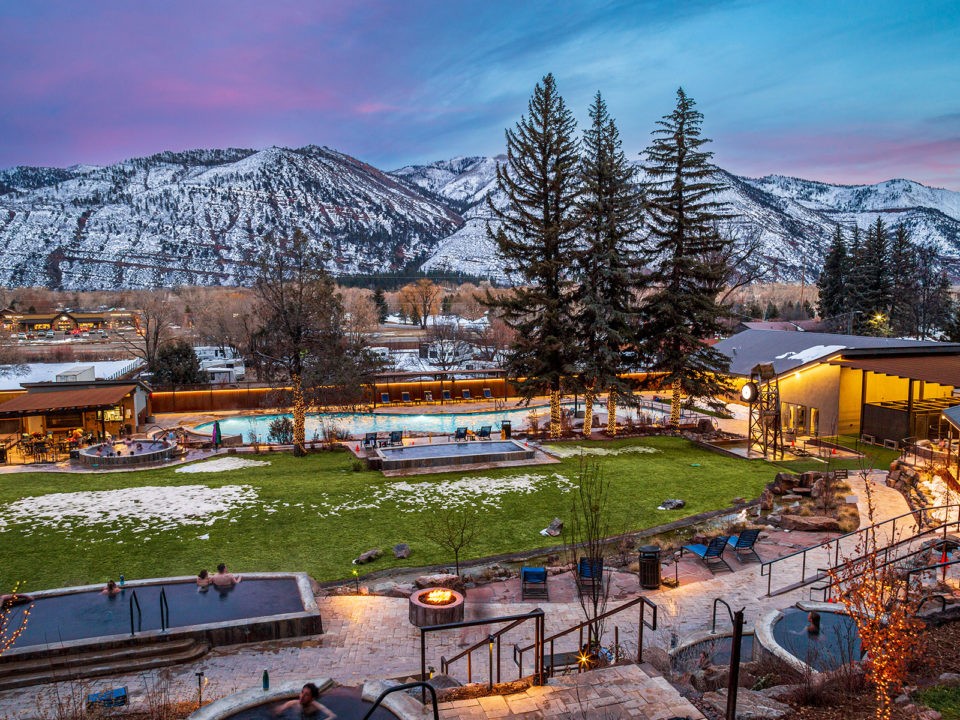 An aerial view of Durango Hot Springs Resort & Spa
