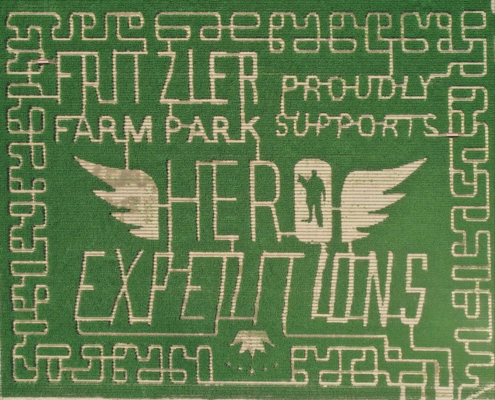 corn maze dedicated to heroes