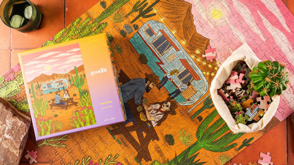 A photo of the Taco Truck puzzle by designed by Colorado artist Rachel Jablonski. Photo courtesy of Goodfit