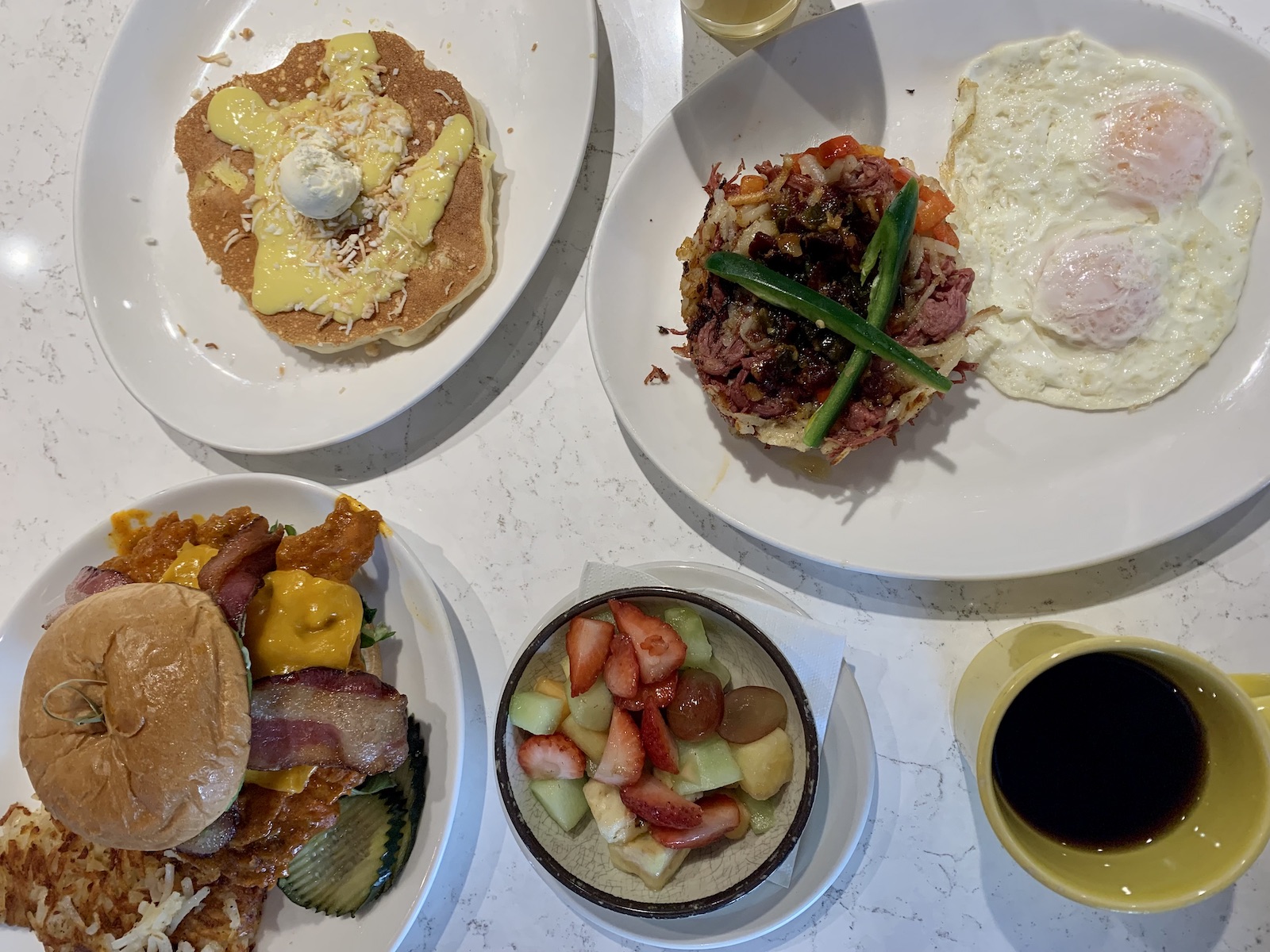 A brunch assortment at Urban Egg.