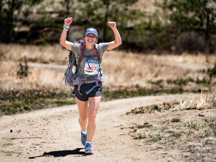 A runner during the Memorial Day Run and March