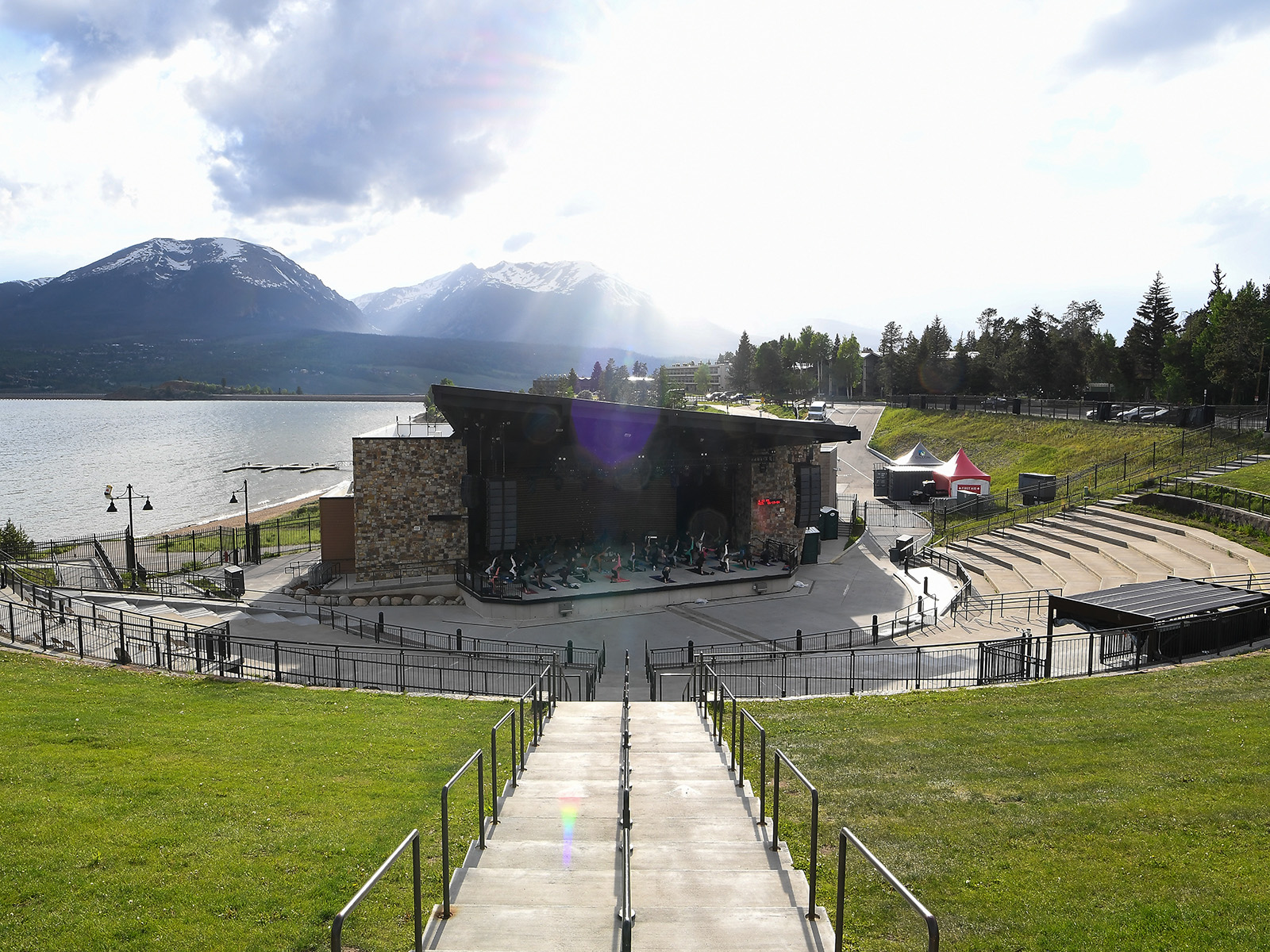 Yoga at the Dillon Amphitheatre.