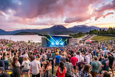 Crowd watches a concert at Dillon Amphitheatre