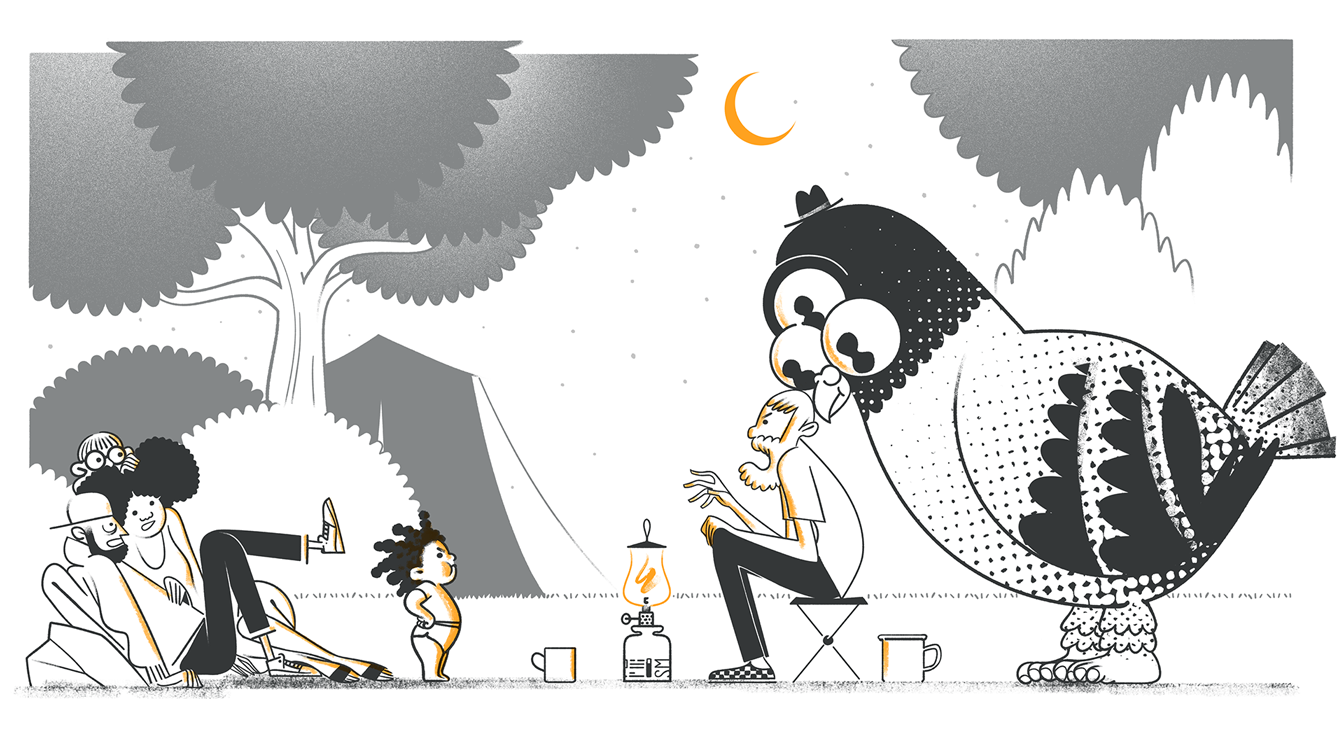 illustration of campfire
