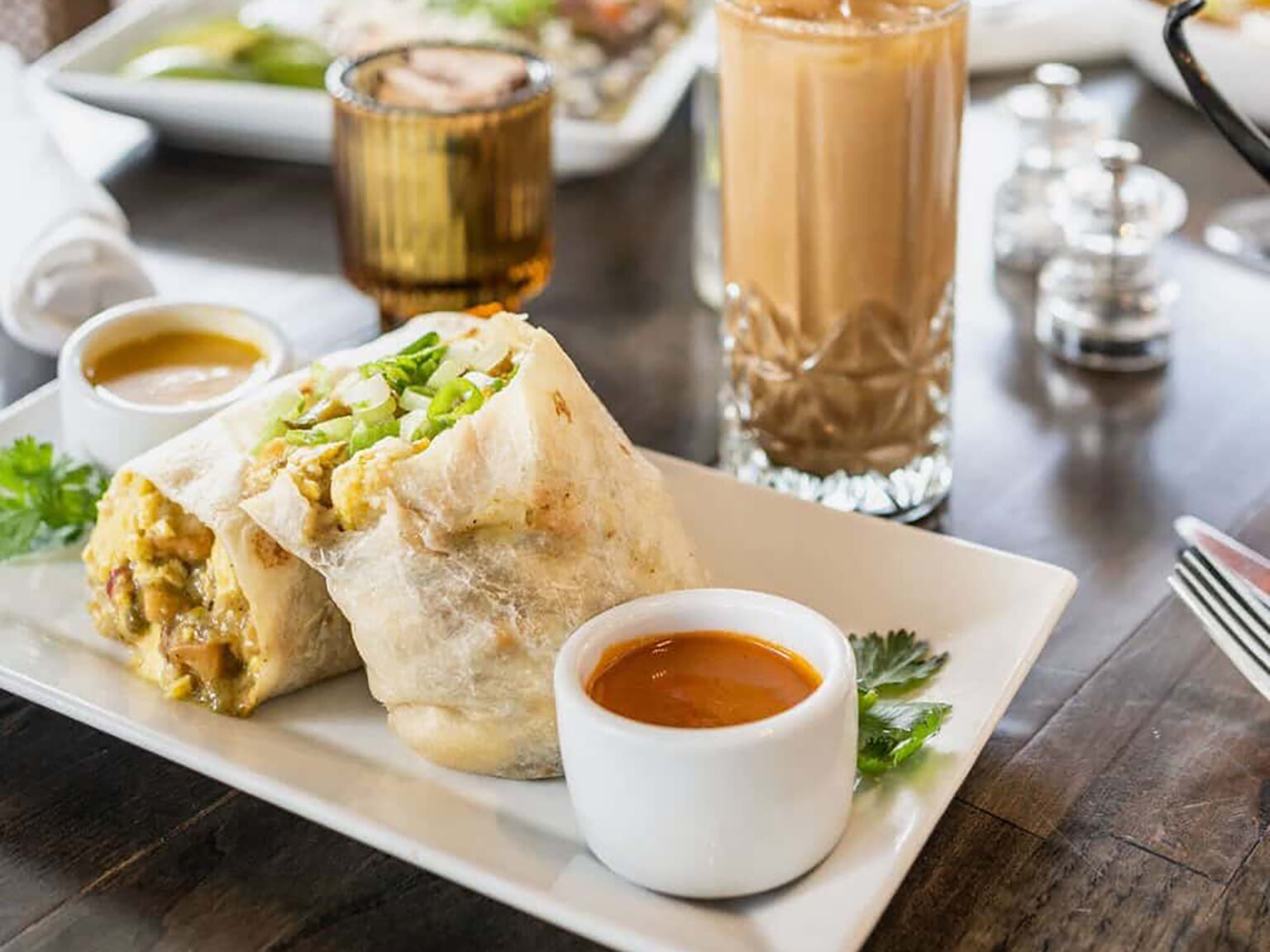 Breakfast burrito at Onefold