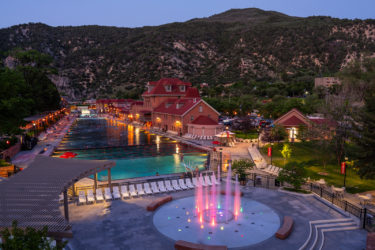 Aerial view of Glenwood Hot Springs