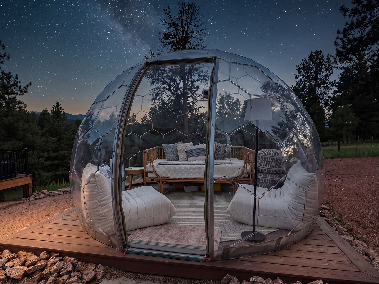 A stargazing dome