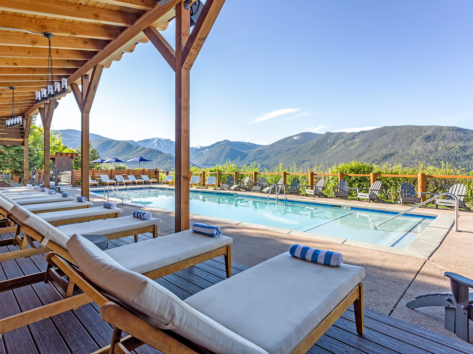 Pool overlooking the mountains