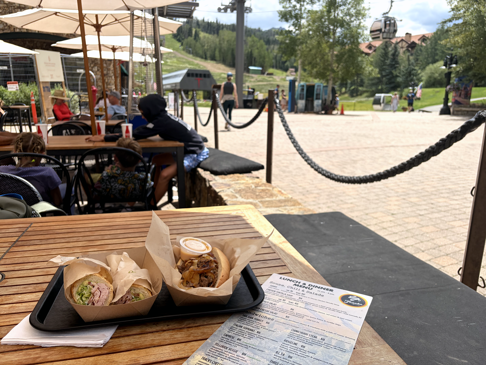 sandwiches on table 