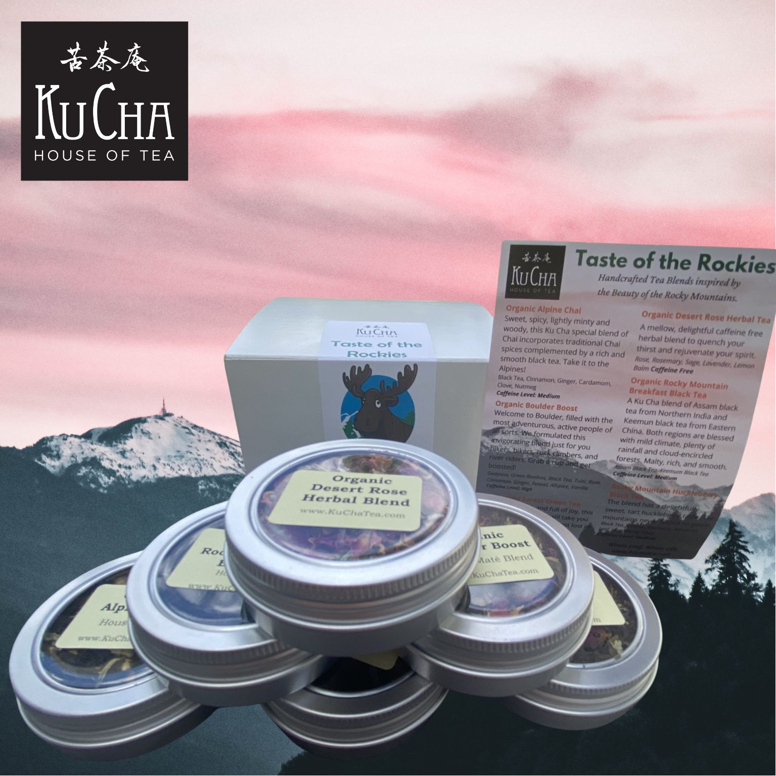 Six teas in a pyramid