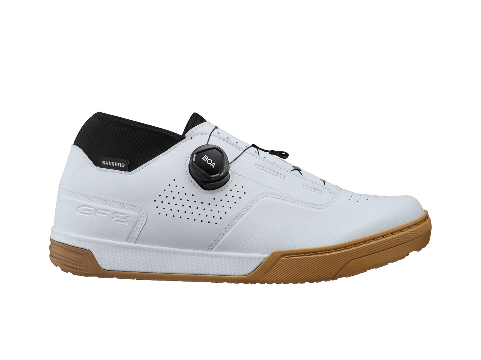 White cycling shoe