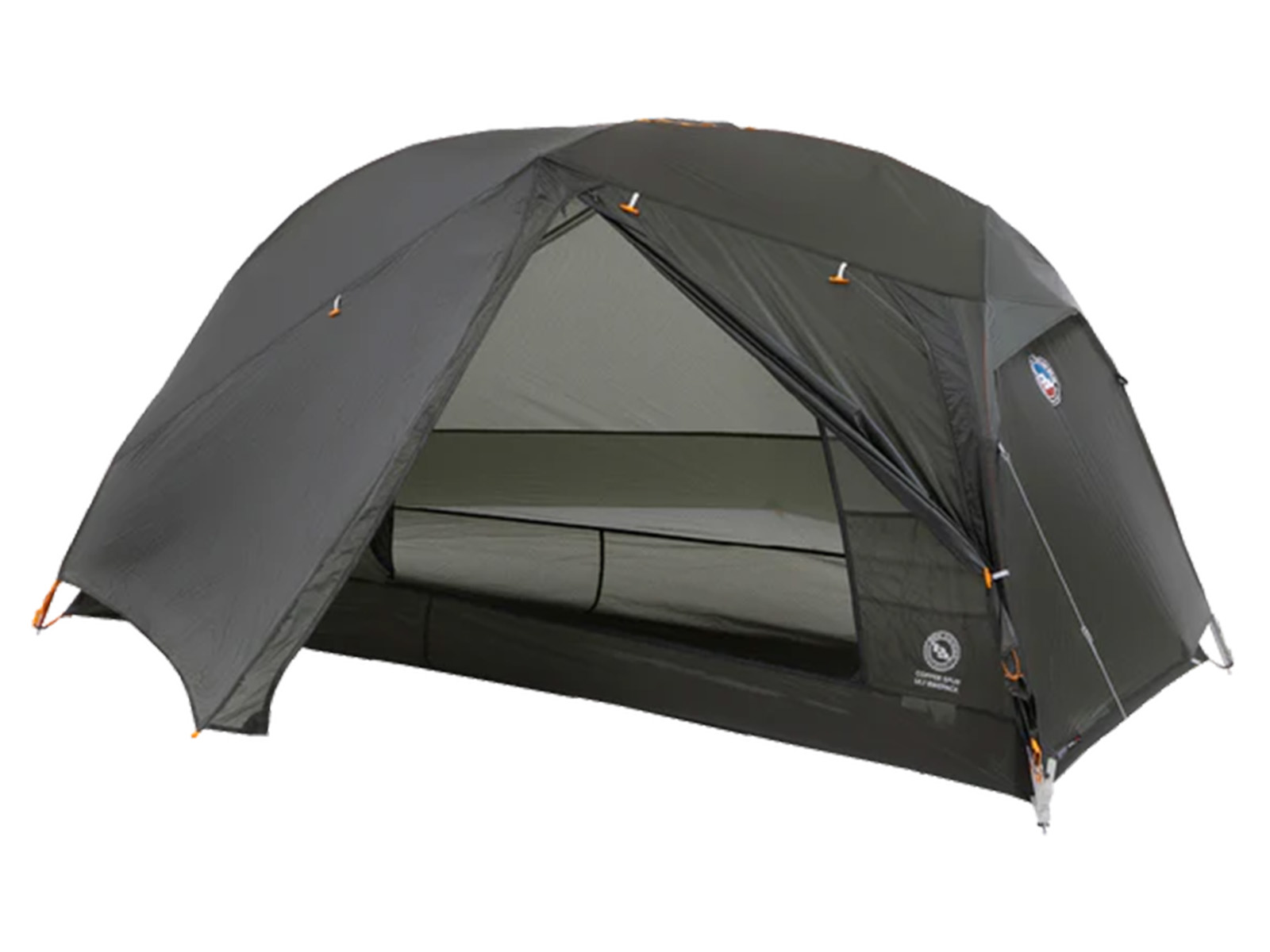 Black single-person tent