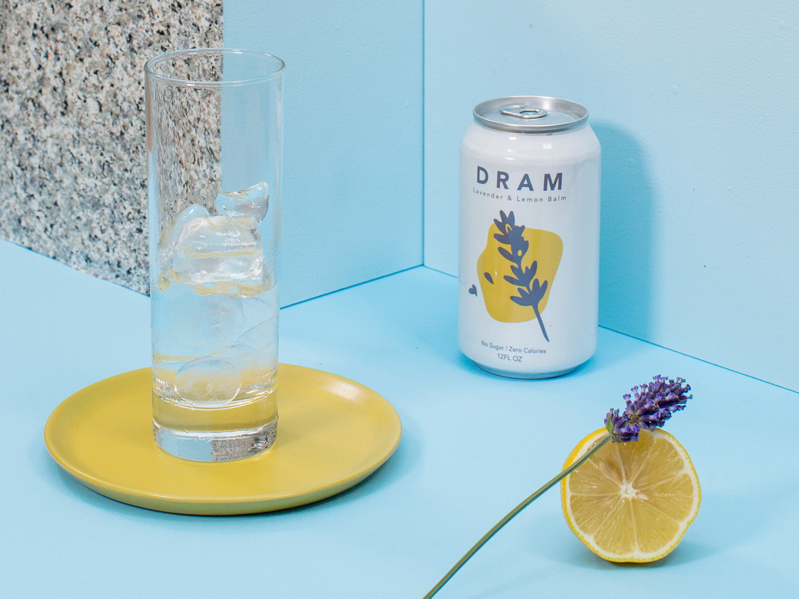 Lavender sparkling water