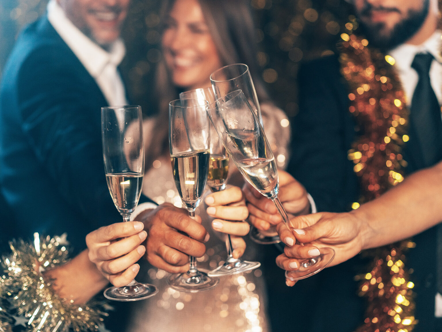 People toasting Champagne