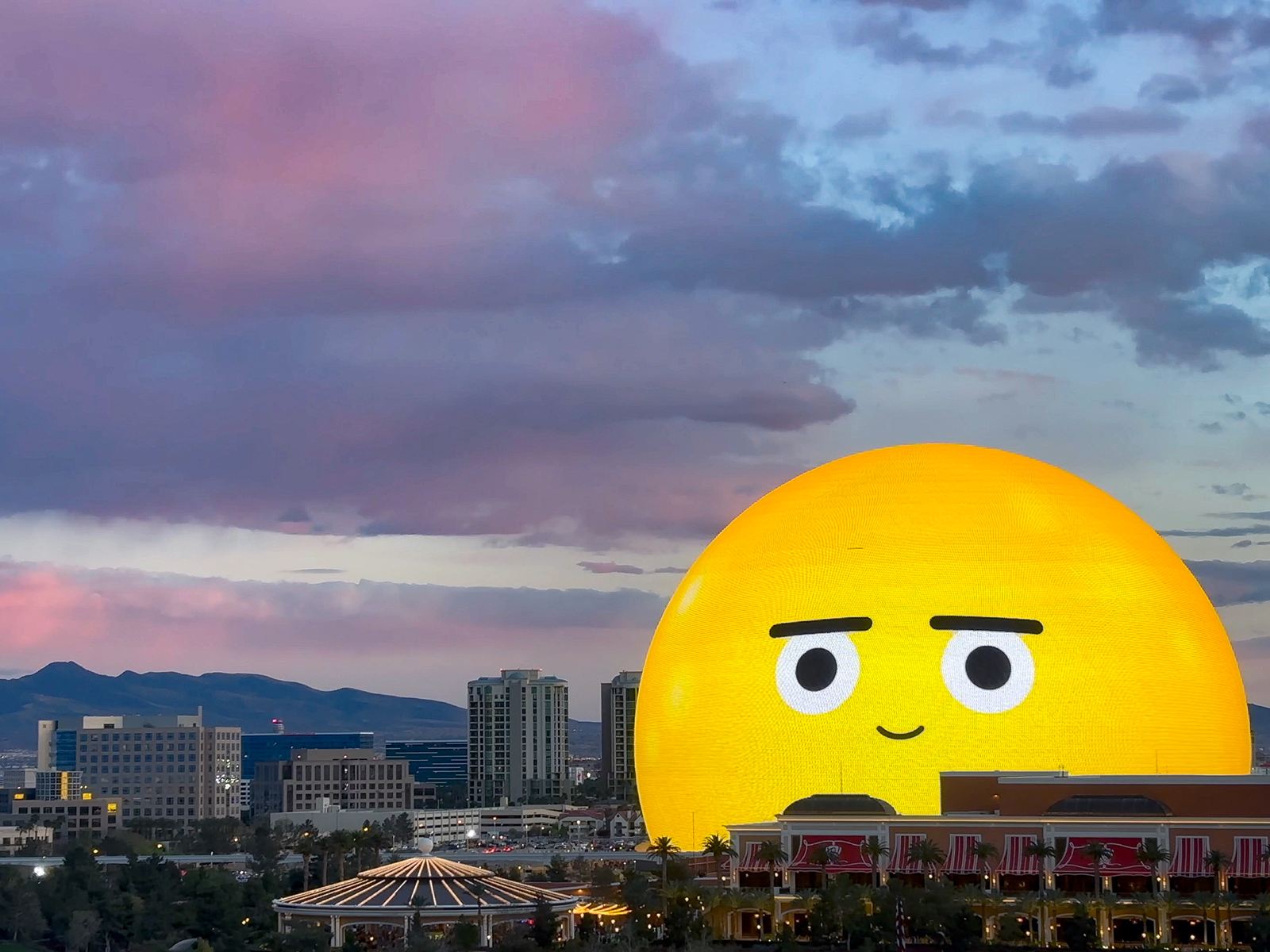 Sphere at sunrise in Las Vegas