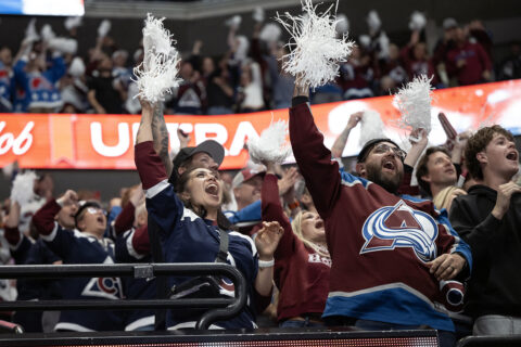 Colorado Avalanche fans celebrating