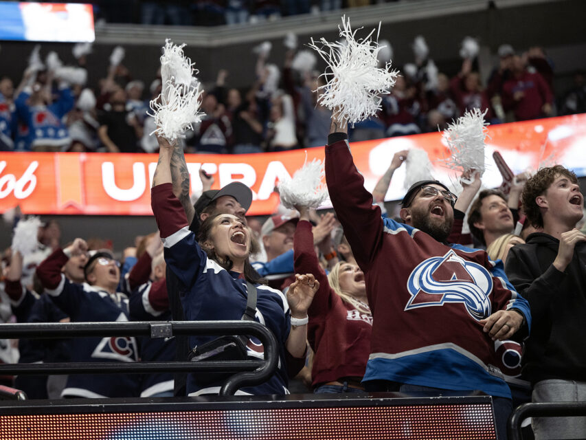 Colorado Avalanche fans celebrating