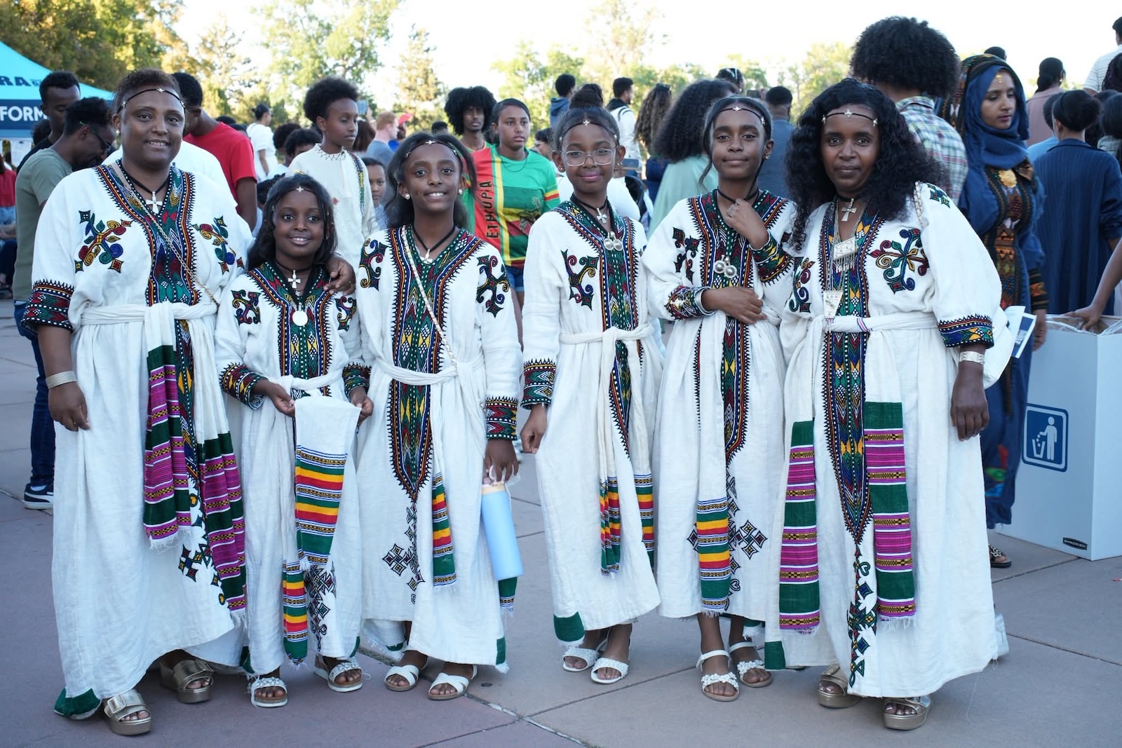 People in traditional clothing at the Taste of Ethiopia Festival