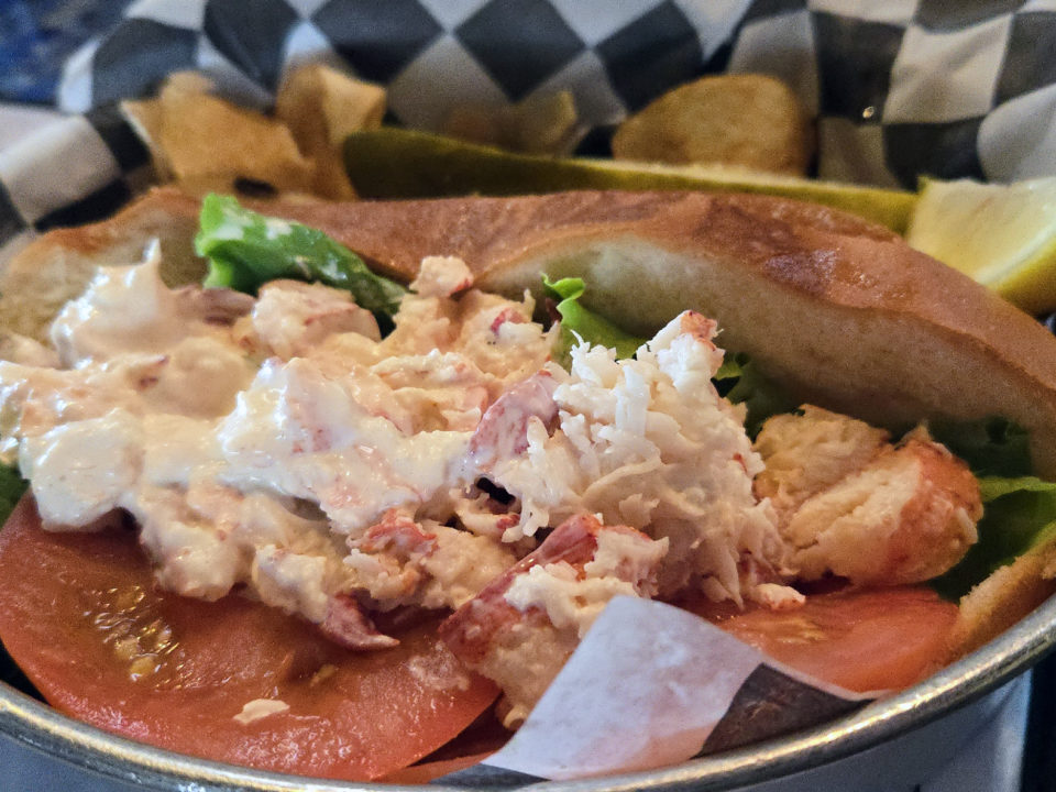 Warm lobster roll at Big Mac & Little Lu’s Seafood Restaurant