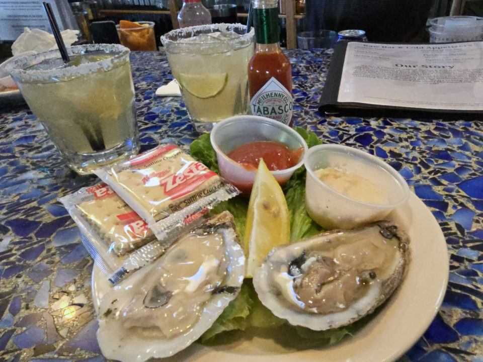 Oysters on the shell at Big Mac & Little Lu’s Seafood Restaurant