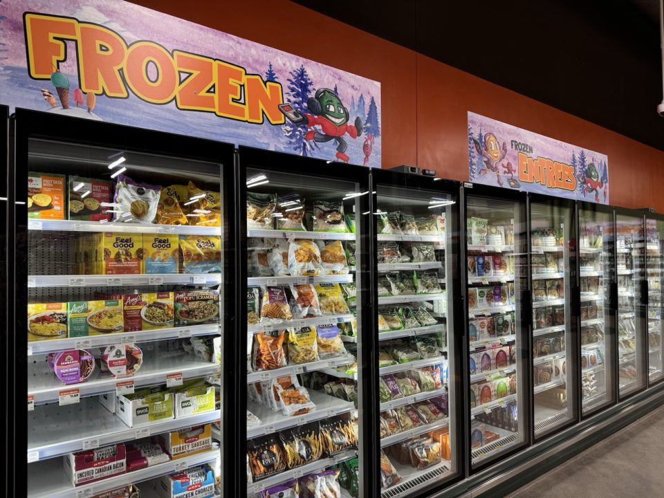 A frozen food aisle at a Natural Grocers in Highlands Ranch