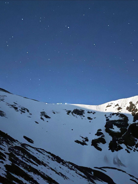 The ridgeline of Torreys Peak, where there is a rescue taking place