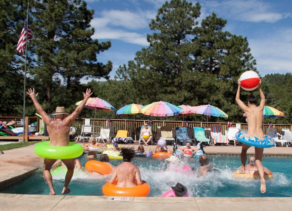 Pool party at Mountain Air Resort