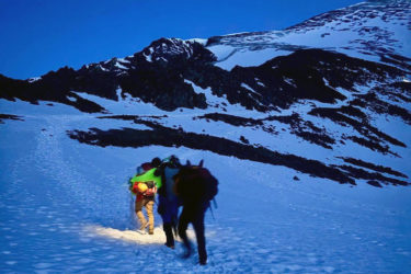 Rescuers approach Torreys Peak on June 12, responding to a call from two stranded hikers