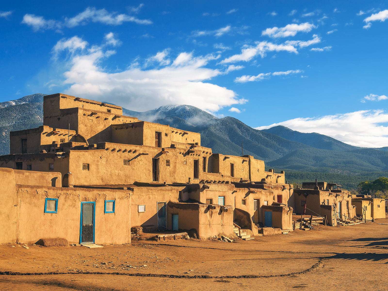 Ancient dwellings in Taos Pueblo