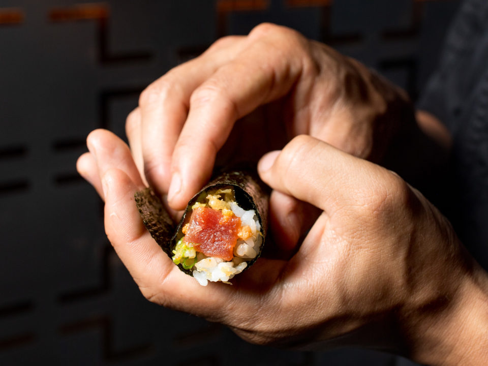 A handroll from Temaki Den in Denver