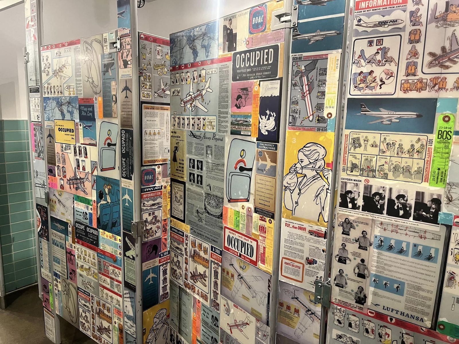 Aviation-themed bathrooms at FlyteCo Tower