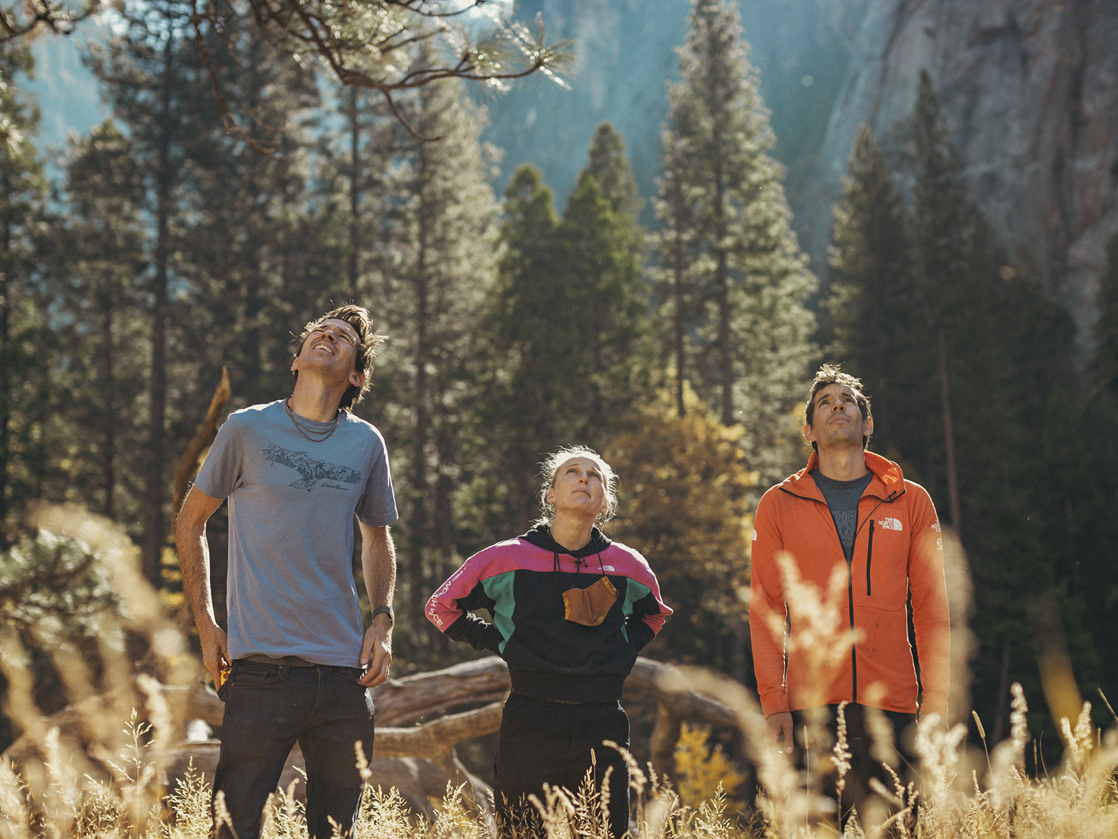 Adrian Ballinger, Emily Harrington, and Alex Honnold in Yosemite