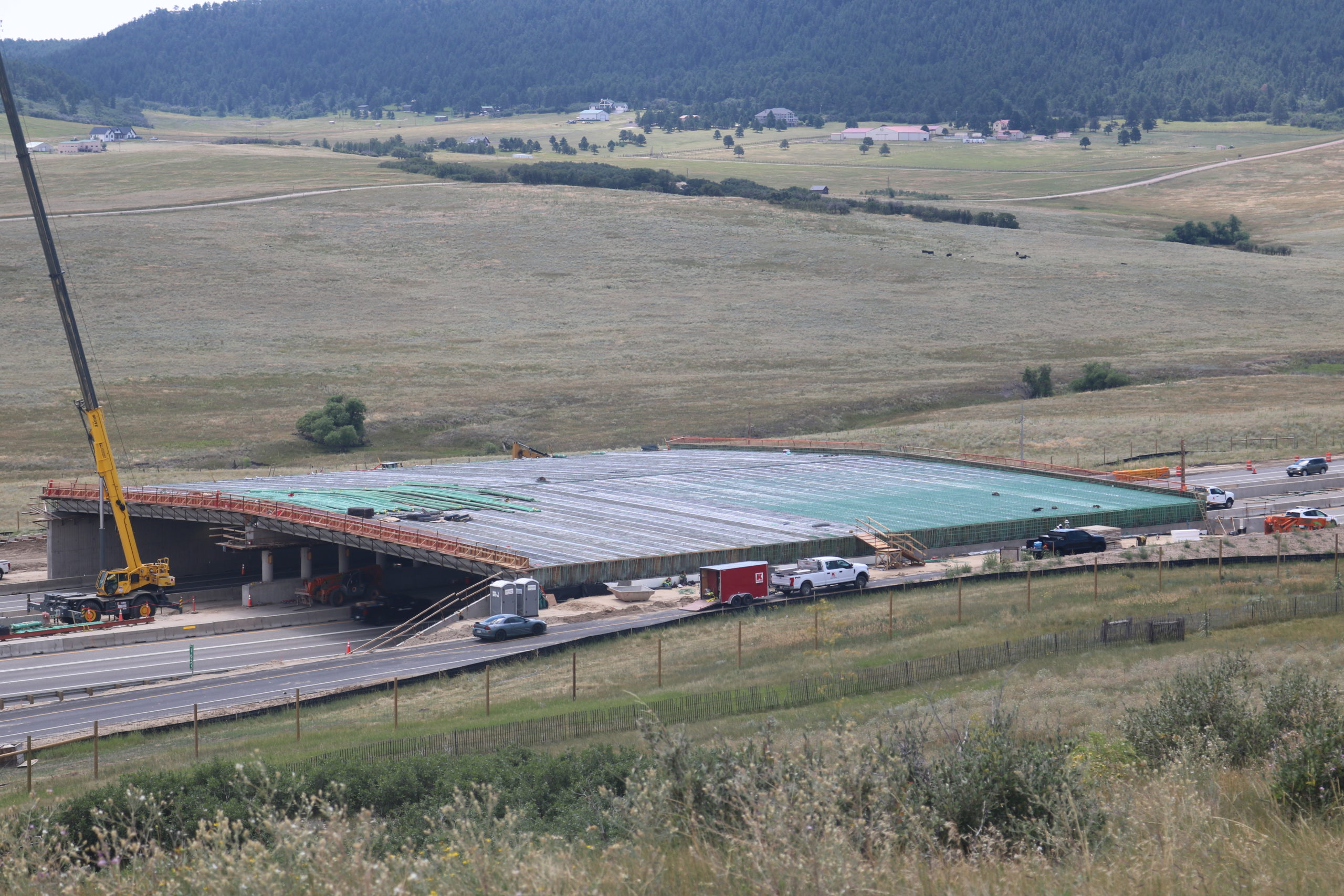The Greenland Wildlife Overpass under construction. Photo by Jay Bouchard