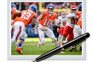 Bo Nix of the Denver Broncos