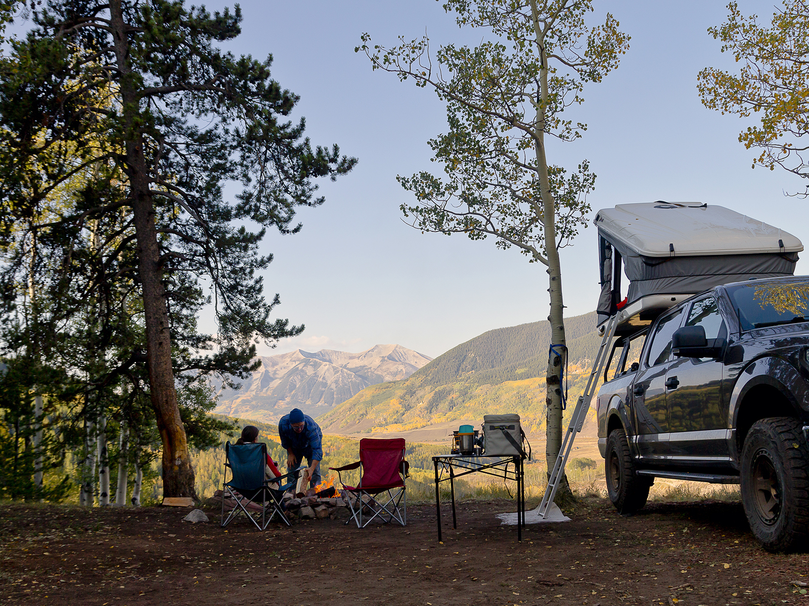 Camping in Colorado with a rooftop tent